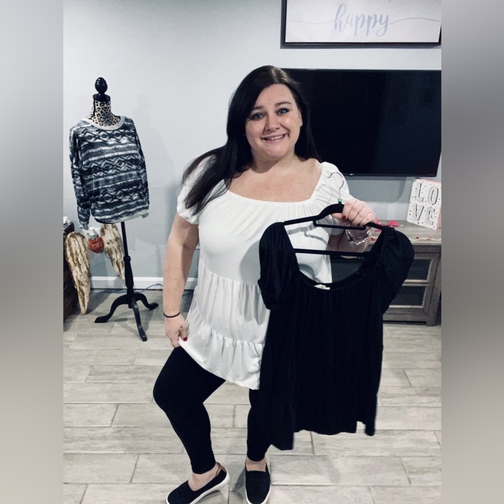 White Puff Sleeve Top